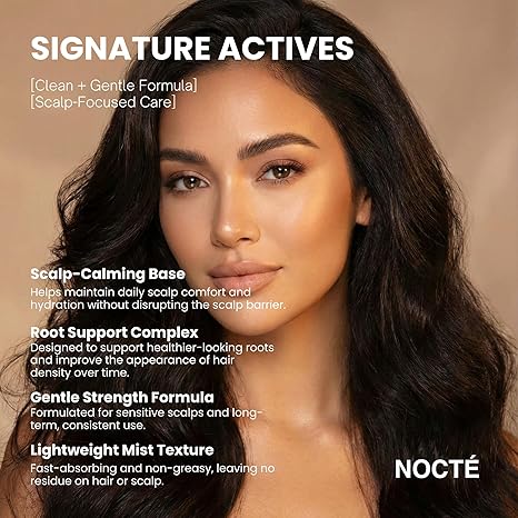 Minoxidil 5% Hair Regrowth Treatment for Men & Women – Scalp Spray Solution with Caffeine & Botanical Complex – Nocte 60ml